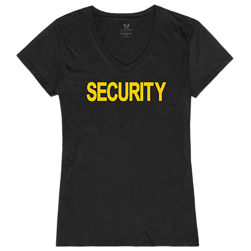 Security 2 Graphic V-Neck T-Shirts, Black - Medium