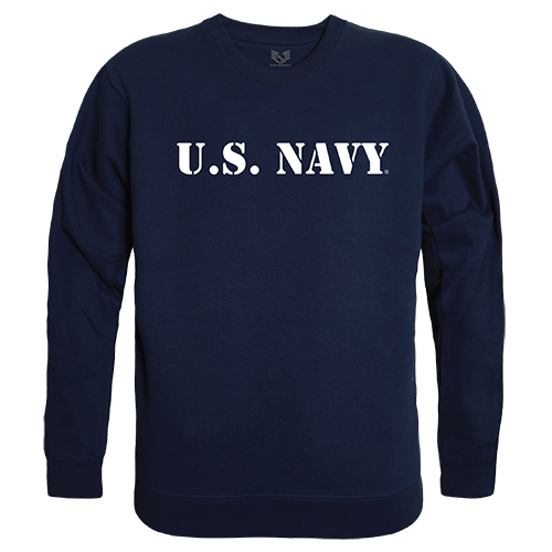 Navy Text Graphic Crewneck Sweatshirt, Navy - Medium