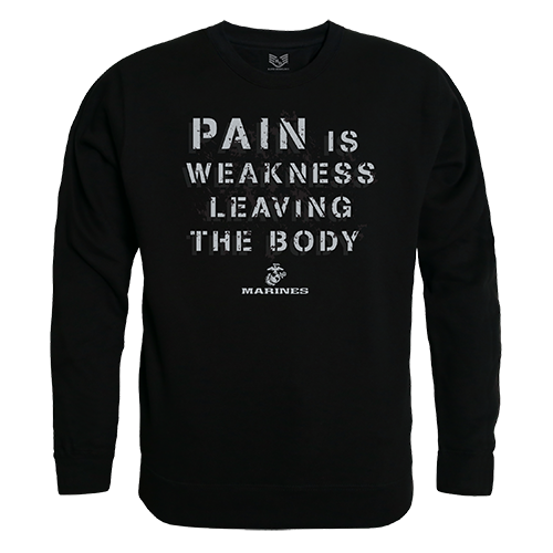Pain Graphic Crewneck Sweatshirt, Black - 2XL