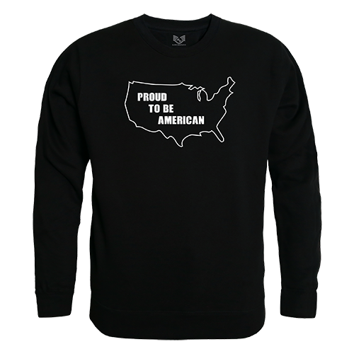PTB American Graphic Crewneck Sweatshirt, Black - Medium