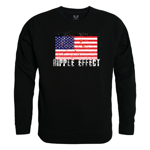 Ripple Effect Graphic Crewneck Sweatshirt, Black - Extra Large