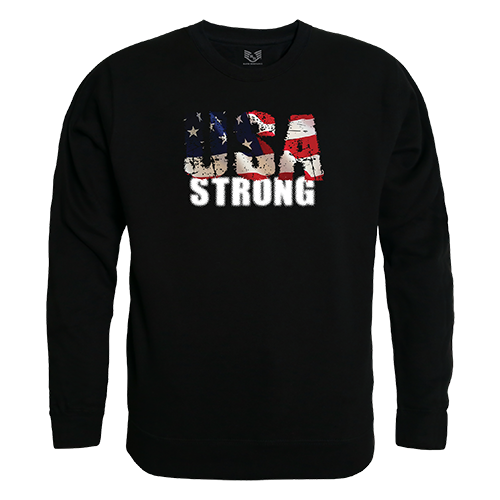 USA Strong 1 Graphic Crewneck Sweatshirt, Black - Medium