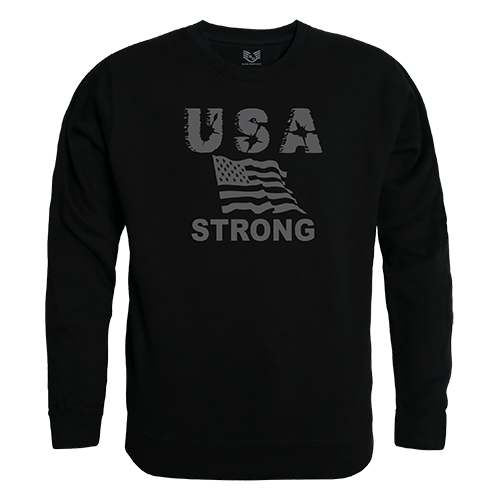 USA Strong 2 Graphic Crewneck Sweatshirt, Black - Medium