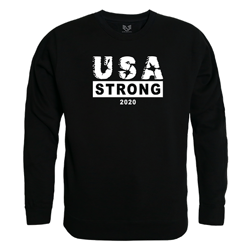 USA Strong 3 Graphic Crewneck Sweatshirt, Black - Large