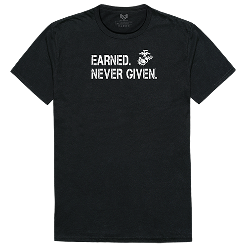 Earned 1 Military Graphic T-shirts, Black - Small