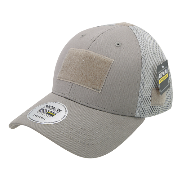 Low Crown Mesh Tactical Cap, Grey - One Size