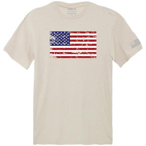 US Flag 2 Tactical Graphic T-shirt, Sand - Small