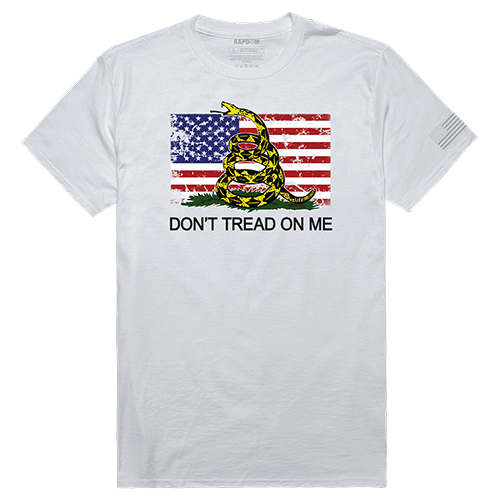 Flag 2 with Gadsden Tactical Graphic T-shirt, White - Medium