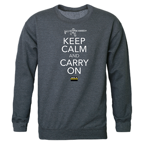 Carry on Graphic Crewneck Sweatshirt, Heather Charcoal - Small