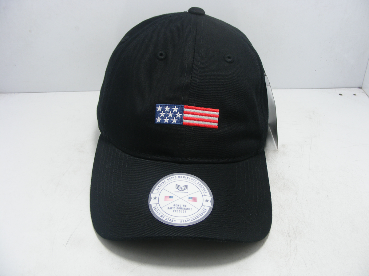 US Flag Relaxed Graphic Cap, Black - One Size
