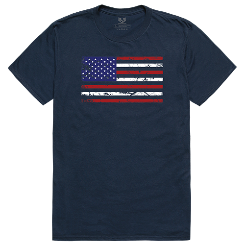 US Flag Relaxed Graphic T-Shirt, Navy - 2XL