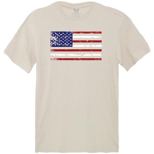 US Flag Relaxed Graphic T-Shirt, Sand - Extra Large