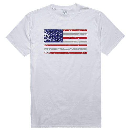 US Flag Relaxed Graphic T-Shirt, White - Large