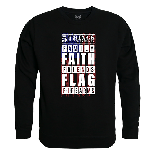 5 Things YDMW 2 Graphic Crewneck Sweatshirt, Black - Large