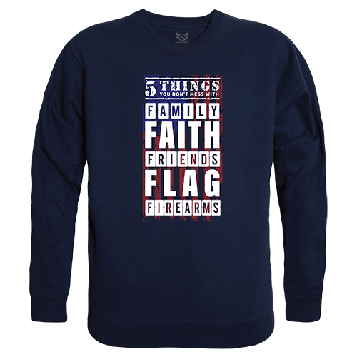 5 Things YDMW 2 Graphic Crewneck Sweatshirt, Navy - Small