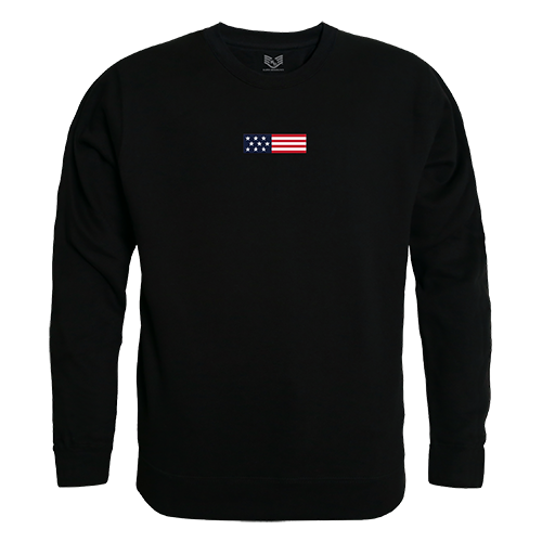 US Flag 1 Graphic Crewneck Sweatshirt, Black - 2XL