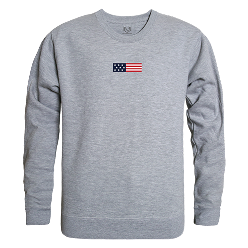 US Flag 1 Graphic Crewneck Sweatshirt, Heather Grey - 2XL