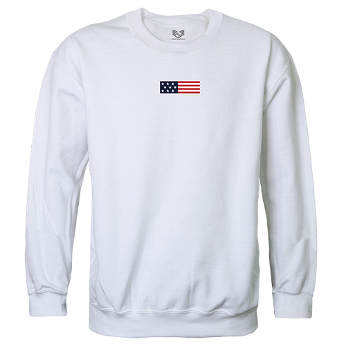 US Flag 1 Graphic Crewneck Sweatshirt, White - Extra Large