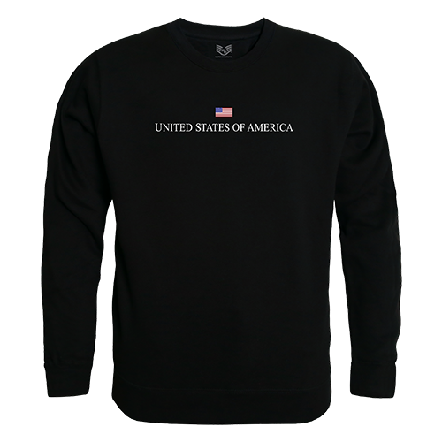 USA Graphic Crewneck Sweatshirt, Black - Extra Large