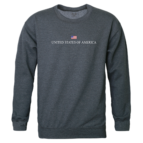 USA Graphic Crewneck Sweatshirt, Heather Charcoal - Extra Large