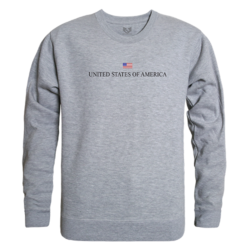 USA Graphic Crewneck Sweatshirt, Heather Grey - Medium