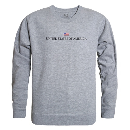 USA Graphic Crewneck Sweatshirt, Heather Grey - 2XL