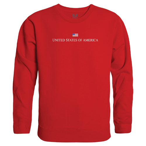 USA Graphic Crewneck Sweatshirt, Red - Small