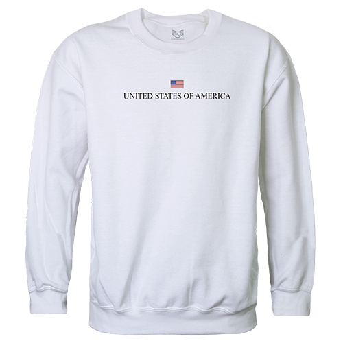 USA Graphic Crewneck Sweatshirt, White - Small
