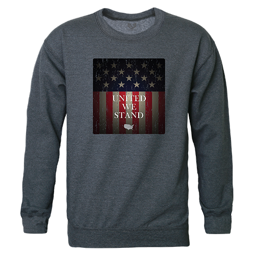 United We Graphic Crewneck Sweatshirt, Heather Charcoal - Large