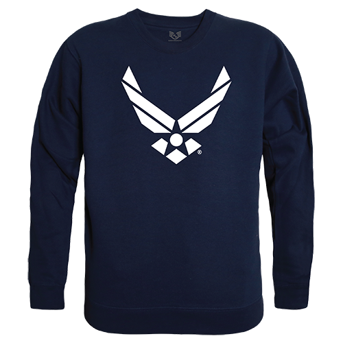 Air Force Wing Graphic Crewneck Sweatshirt, Navy - Medium