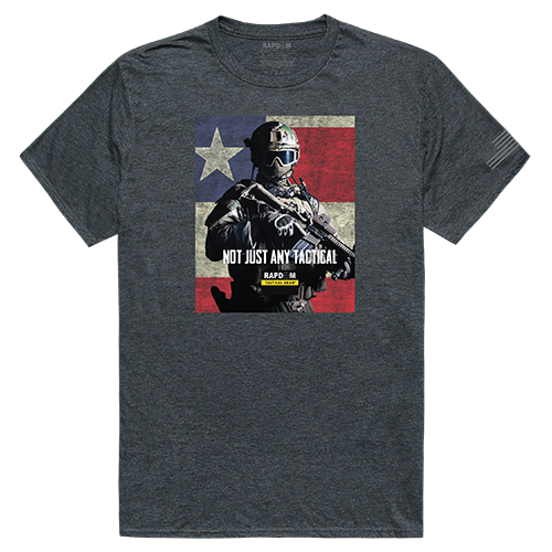 Not Just Any Tactical Graphic T-shirt, Heather Charcoal - Small
