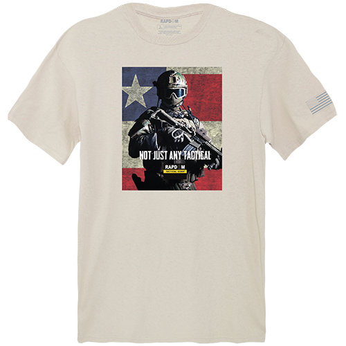 Not Just Any Tactical Graphic T-shirt, Sand - Medium