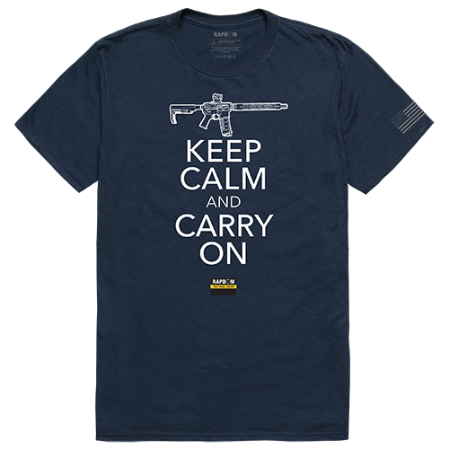 Carry on Tactical Graphic T-Shirts, Navy - Extra Large