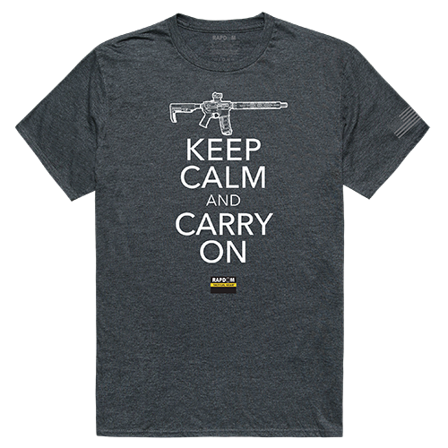 Carry on Tactical Graphic T-Shirts, Heather Charcoal - Large
