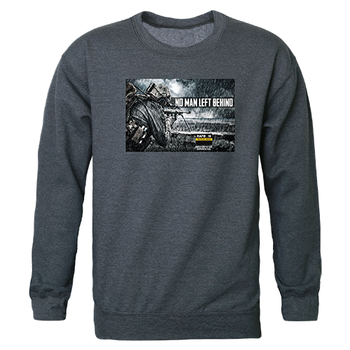No Men Left Graphic Crewneck Sweatshirt, Heather Charcoal - Medium