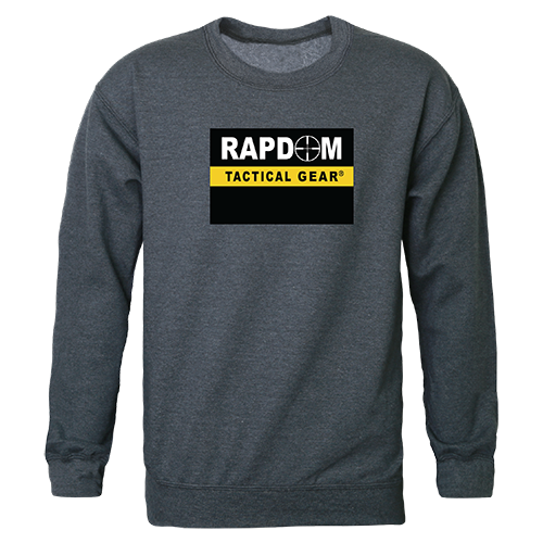 Rapdom Graphic Crewneck Sweatshirt, Heather Charcoal - 2XL