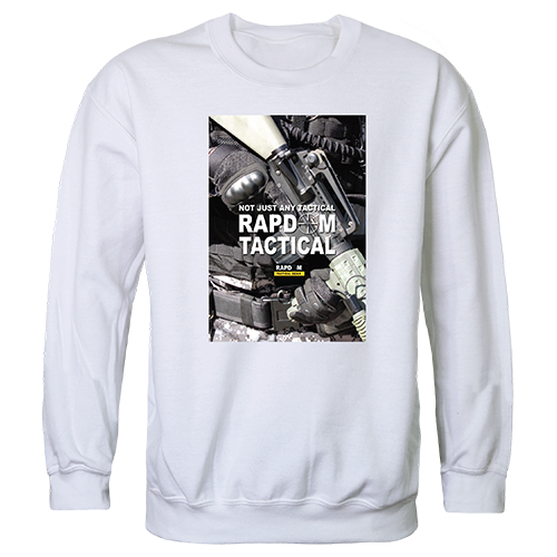 Rapdom 2 Graphic Crewneck Sweatshirt, White - Medium