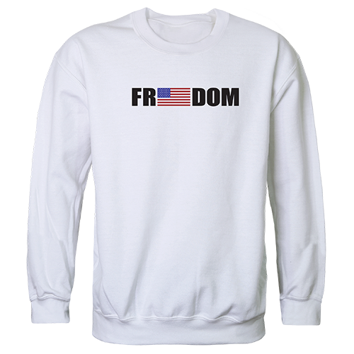 Freedom Graphic Crewneck Sweatshirt, White - Large