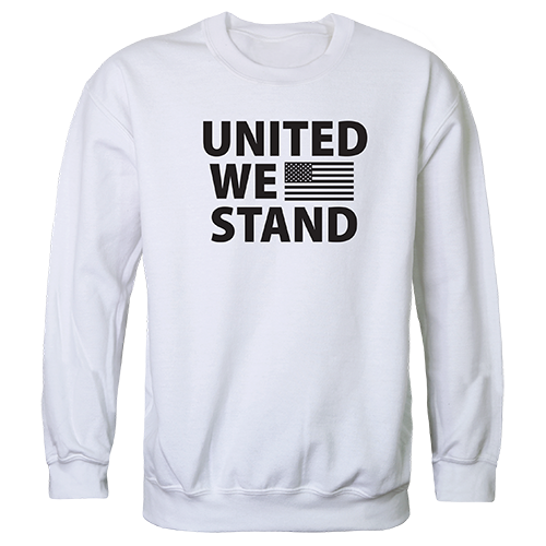 United We Stand Graphic Crewneck Sweatshirt, White - Large