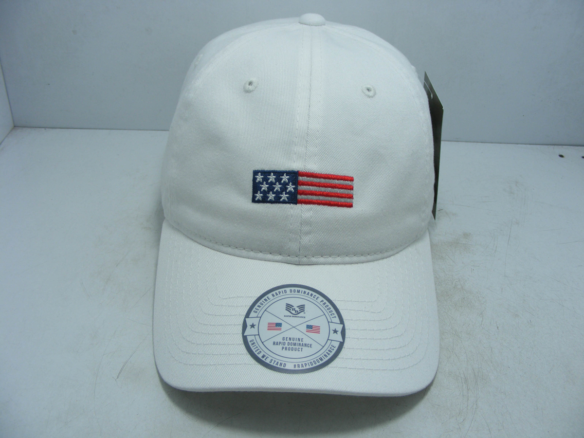 US Flag Relaxed Graphic Cap, White - One Size