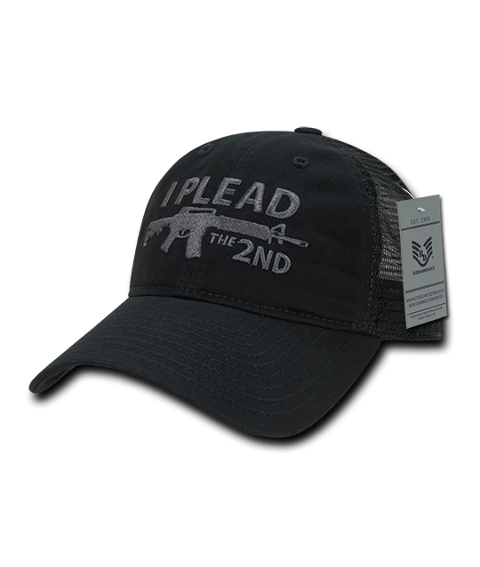 USA Flag Relaxed Trucker Cap, Black - One Size
