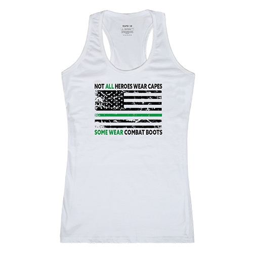 GS1-808-WHT-03 Not All with TGL Women Graphic Tank Top, White - Large