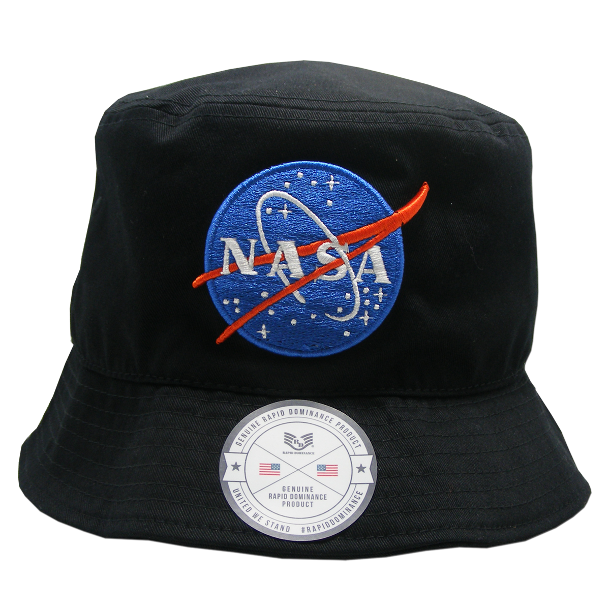 Meatball NASA Relaxed Bucket Hat, Black - Large & Extra Large