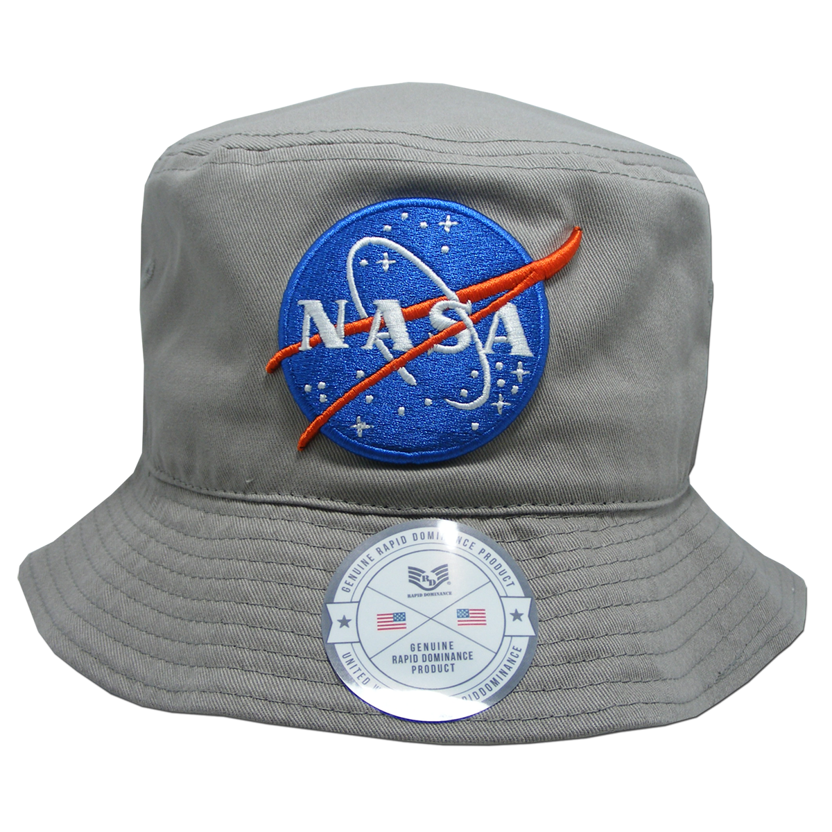 Meatball NASA Relaxed Bucket Hat, Grey - Small & Medium
