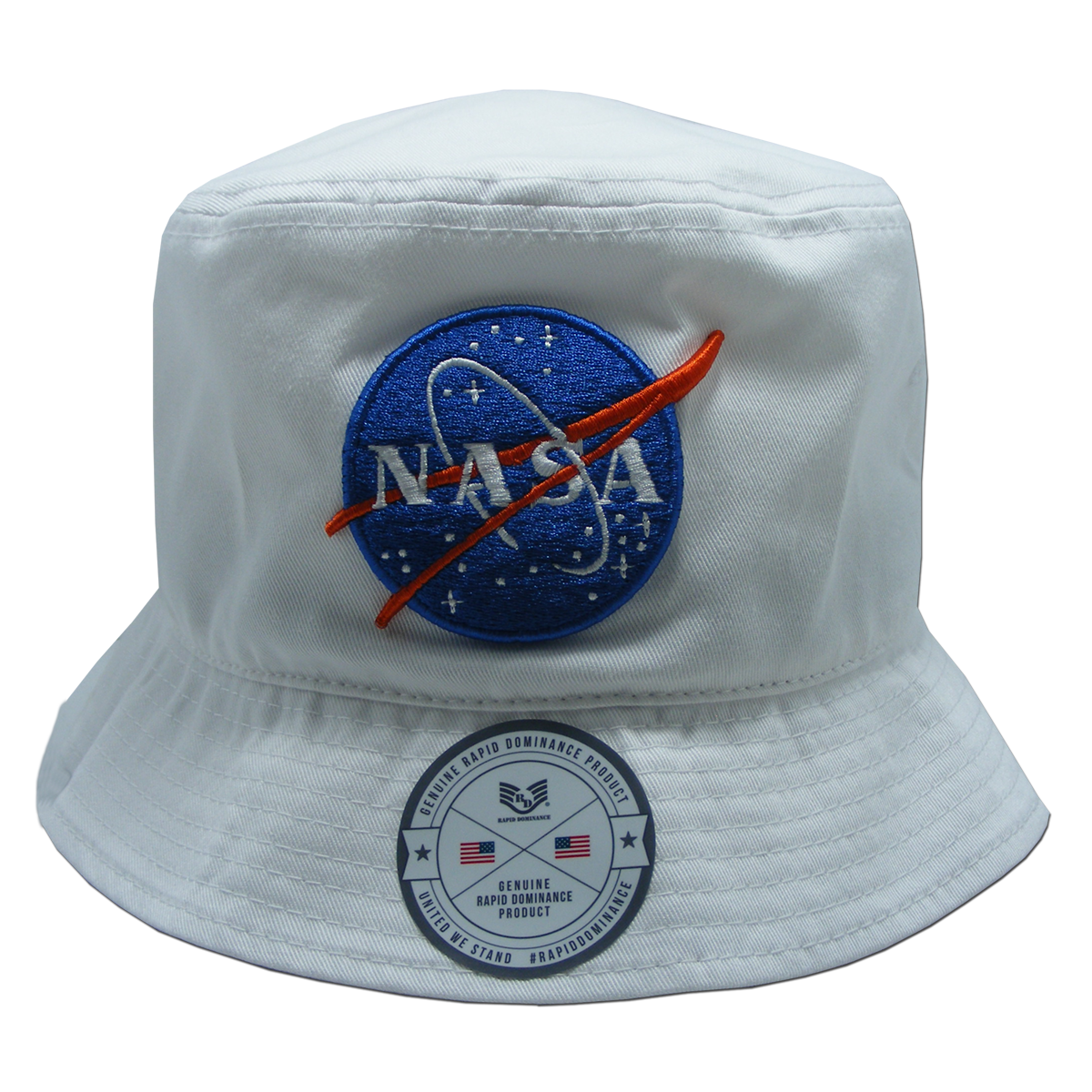 Meatball NASA Relaxed Bucket Hat, White - Large & Extra Large