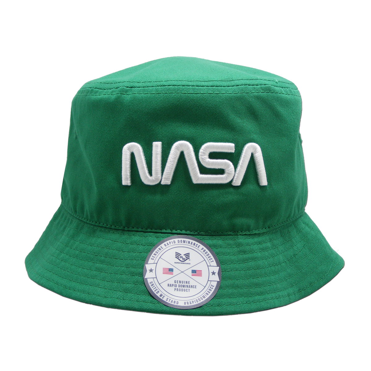 Worm NASA Relaxed Bucket Hat, Kelly - Small & Medium