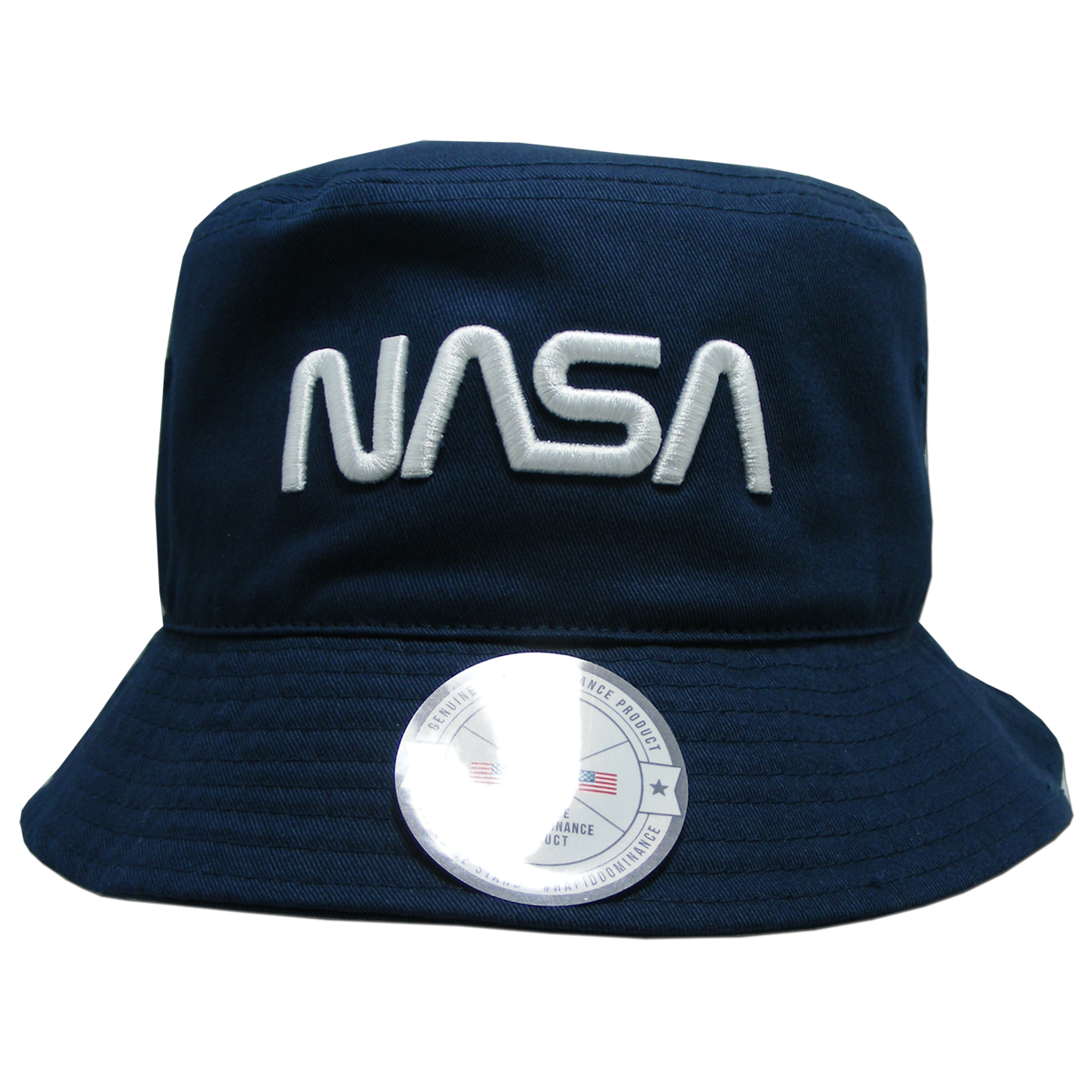 Worm NASA Relaxed Bucket Hat, Navy - Small & Medium