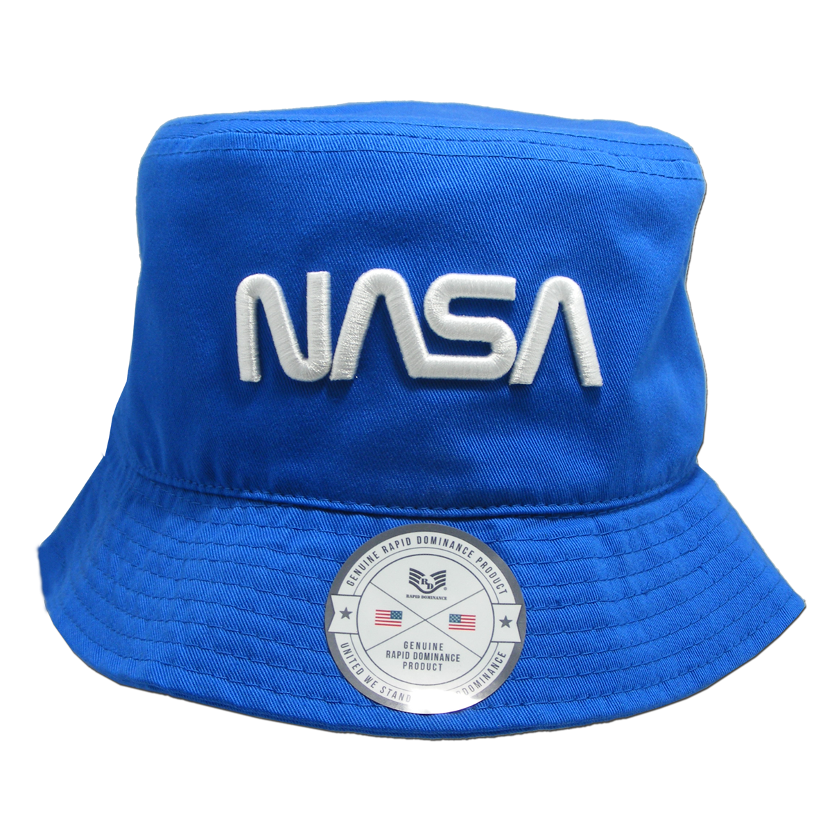 Worm NASA Relaxed Bucket Hat, Royal - Large & Extra Large