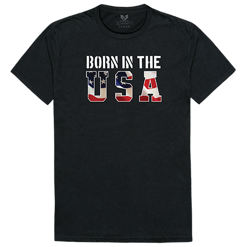 Born in the US Relaxed Graphic T-shirt, Black - Extra Large