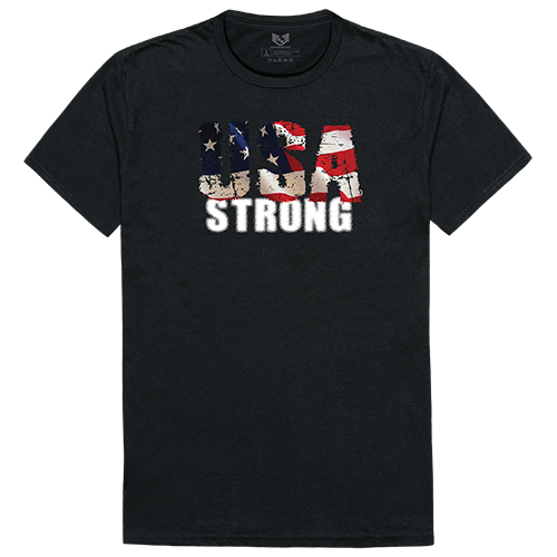 USA Strong 1 Relaxed Graphic T-shirt, Black - Extra Large